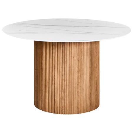 Stół do jadalni ALBINA Biały marmur 120 cm 120 cm