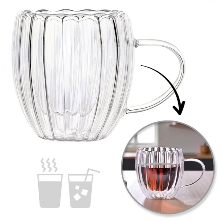 Szklanka termiczna Ryflowana 250 ml 1szt SZK43WZ5