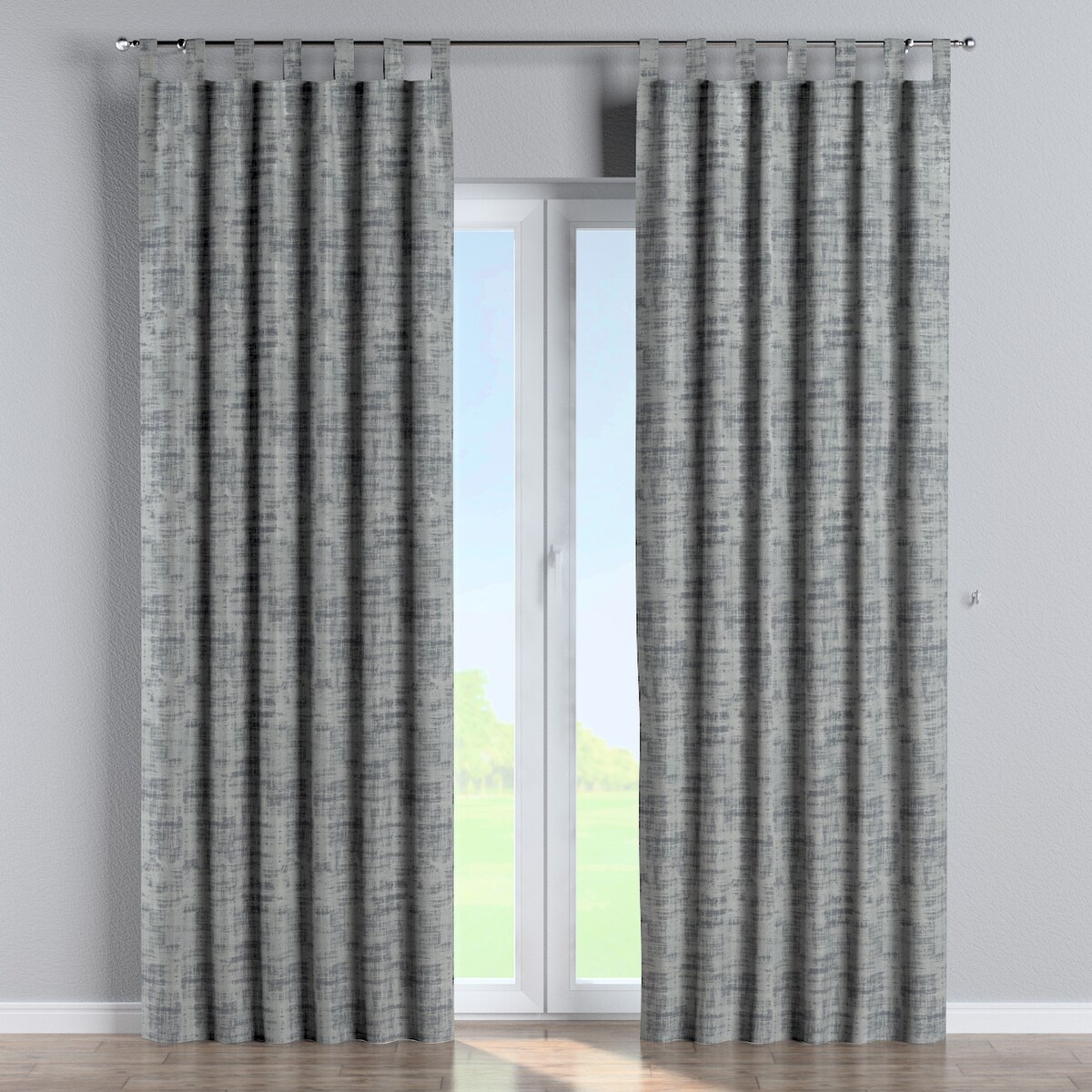 Zasłona na szelkach 1 szt. 130x245 szary beton