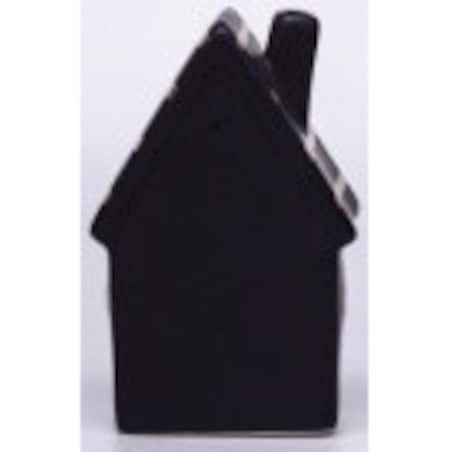 Dolomitowy czarny domek LED 19x12x6,5 cm JOUDA small