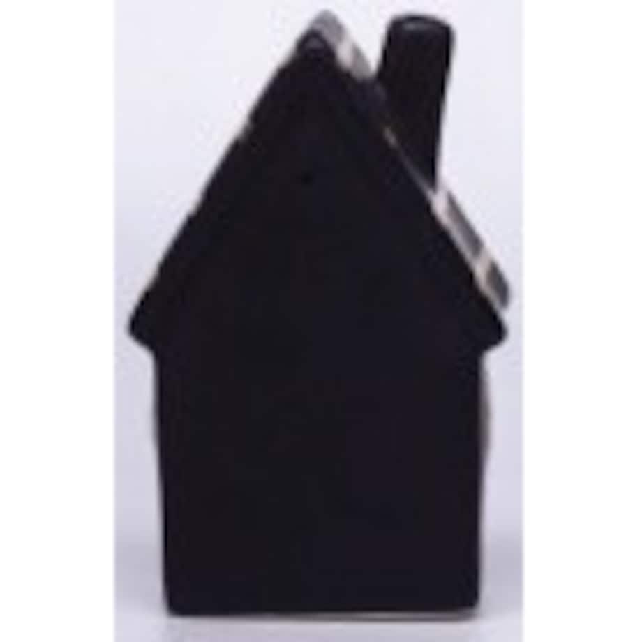 Dolomitowy czarny domek LED 19x12x6,5 cm JOUDA small