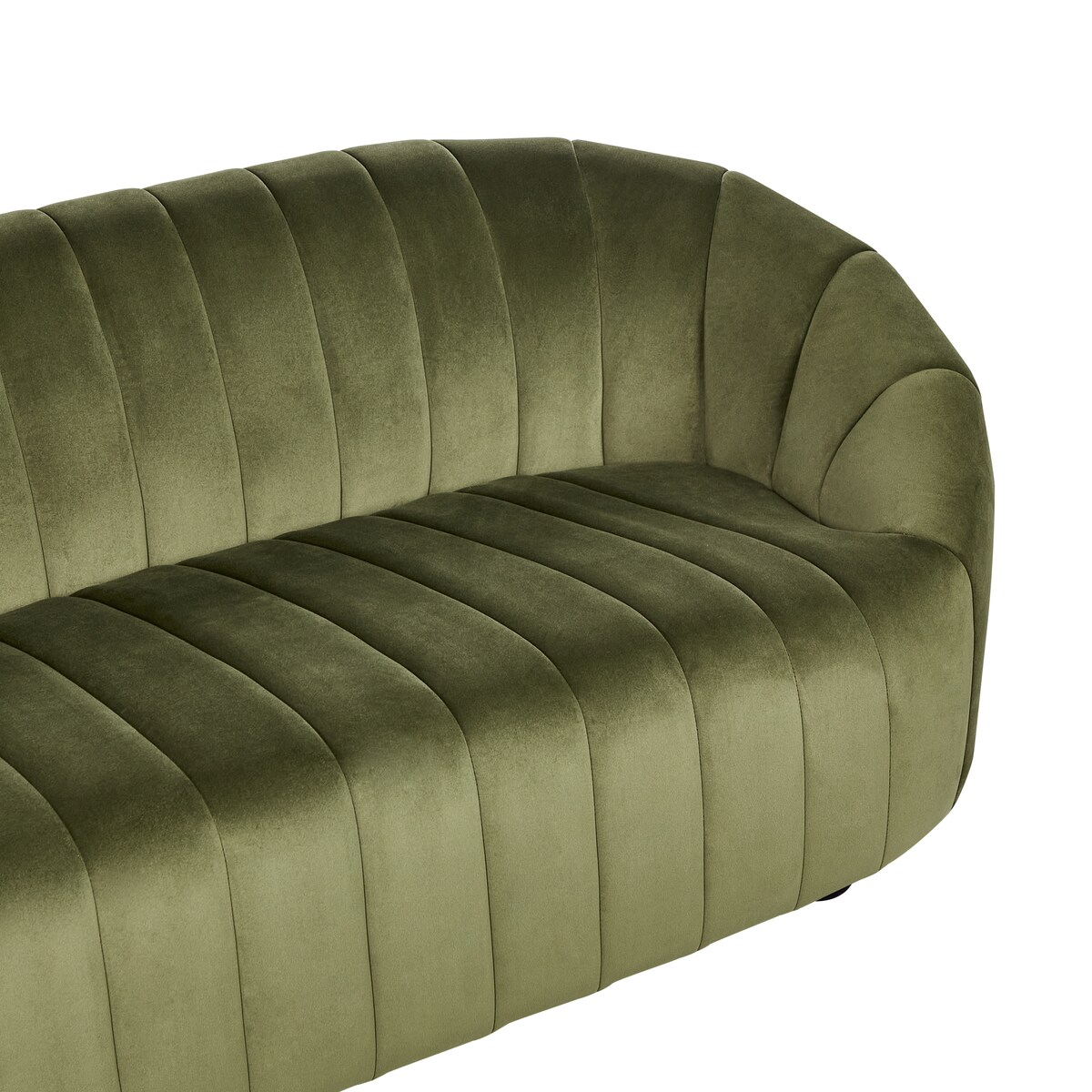 Sofa dla 3 osób MALUNG Welur Ciemnozielony