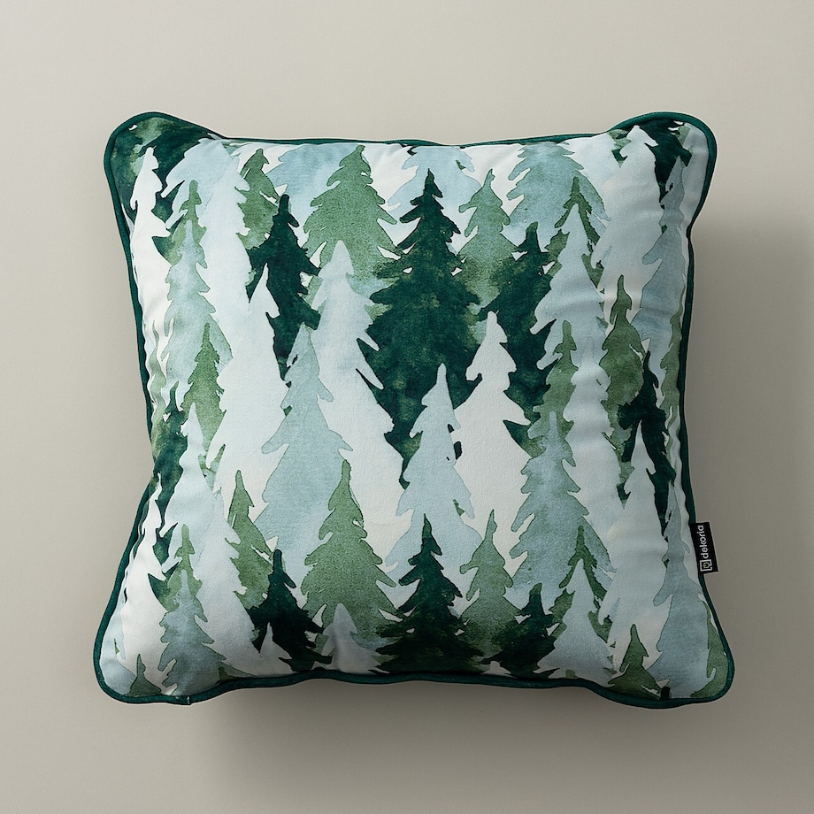 Poszewka na poduszkę Forest Depth 43x43 cm boże narodzenie, święta, świąteczne, zielony, 43 x 43cm