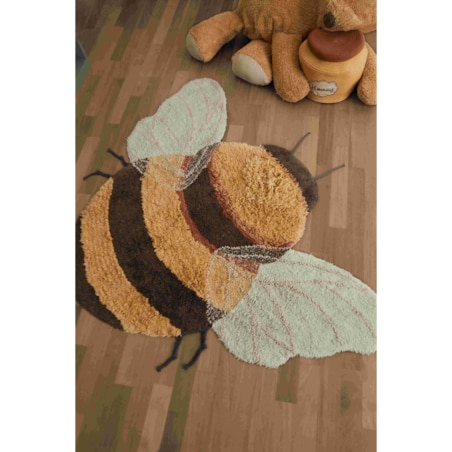 Dywan bawełniany Bee do prania w pralce, Planet Bee, Lorena Canals