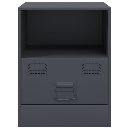 vidaXL Szafki nocne, 2 szt., antracytowe, 34,5x39x44 cm, stal