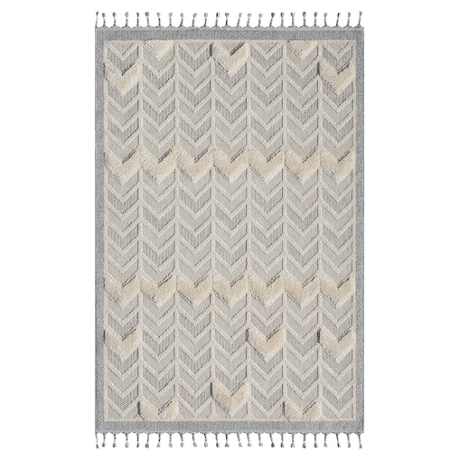 Dywan z frędzlami Cut&Loop Boho-Chic Valora 9200 Szary 160x230