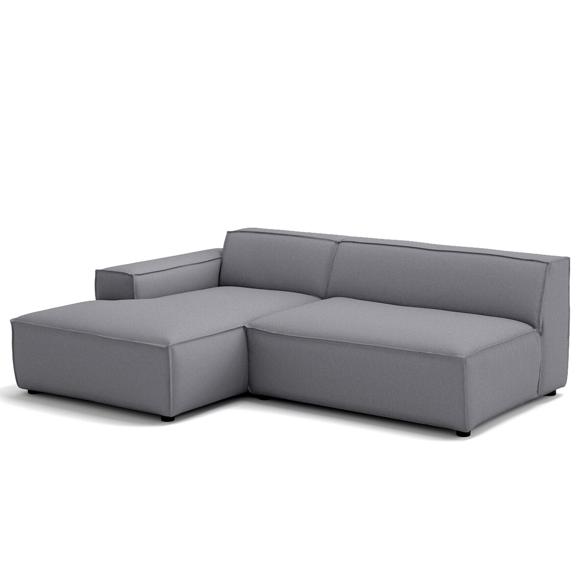 Narożnik lewy 4 osobowy Modularis - Szary Welur