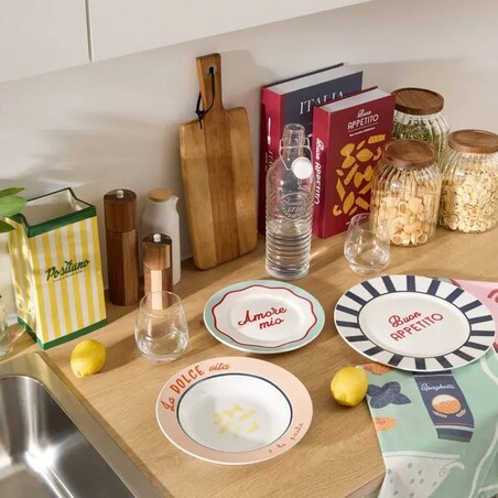 Wazon, organizer, przybornik z dolomitu, Positano, 22,5 cm