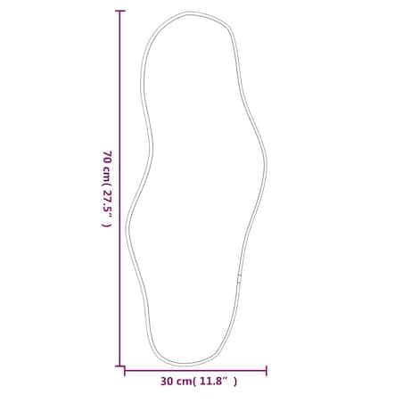 vidaXL Lustro ścienne, złote, 70x30 cm