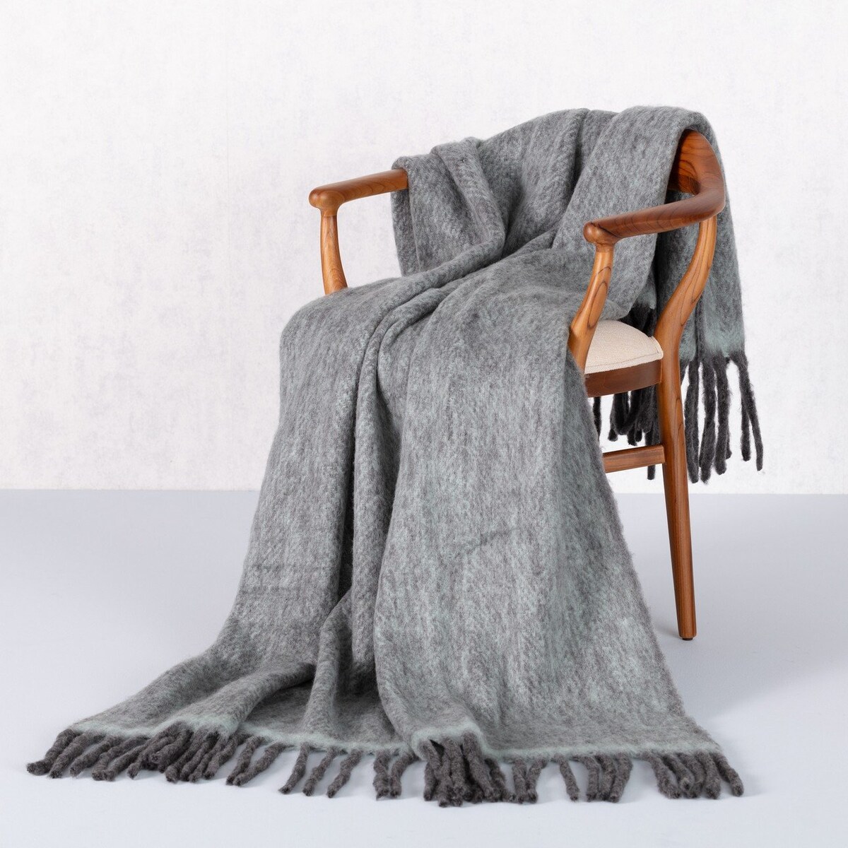 Pled Cozy 130x170cm grey-mint, 130 x 170 cm
