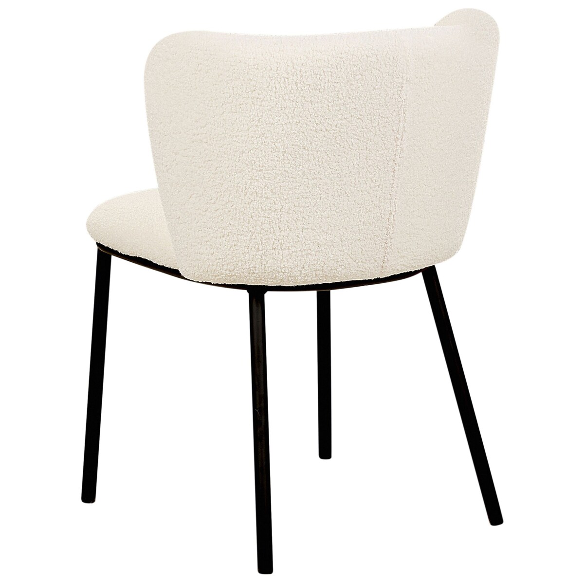 Zestaw 2 krzeseł do jadalni boucle złamana biel MINA