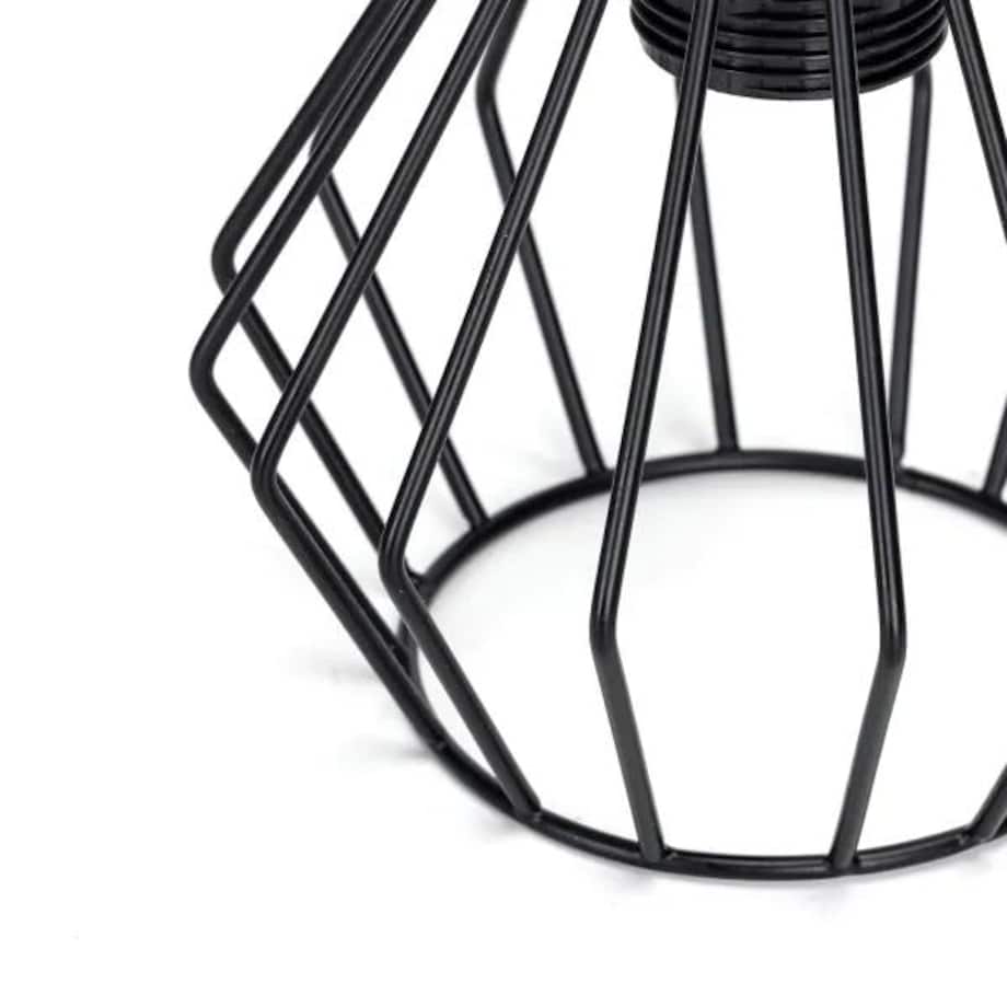 Kinkiet ścienny Diamond Cage lampa loftowa retro metalowa czarna