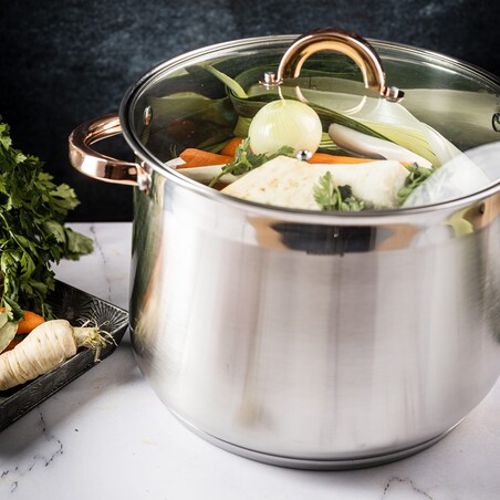 Garnek stalowy gastronomiczny duży 7L 22cm Rose Gold KLAUSBERG