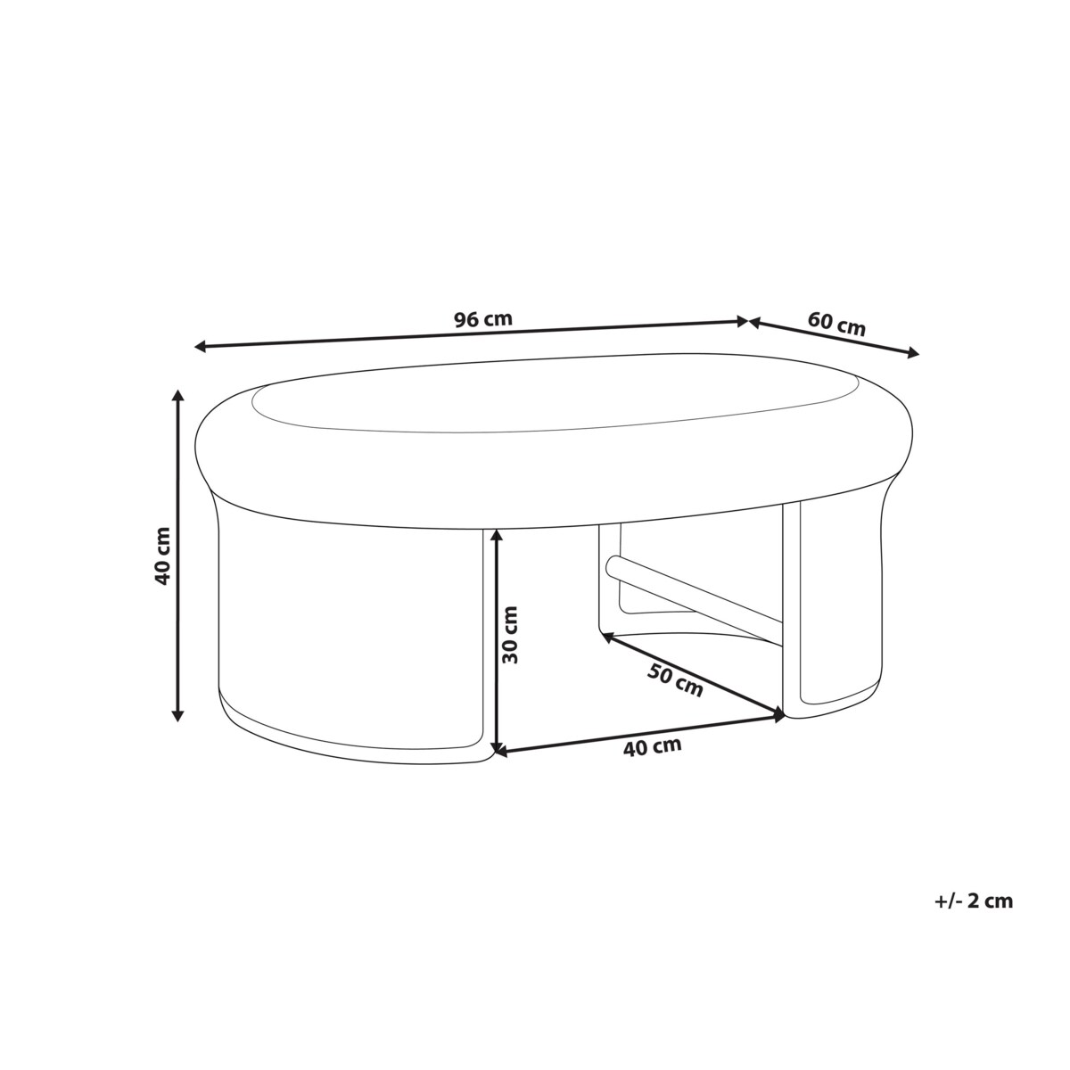 Stół ogrodowy 96 x 60 cm Rattan Naturalny LIVADEIA