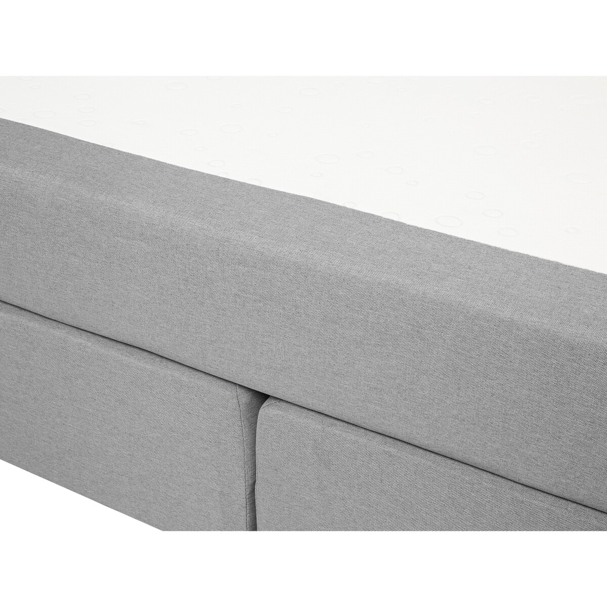 Łóżko kontynentalne tapicerowane 160 x 200 cm szare CONSUL