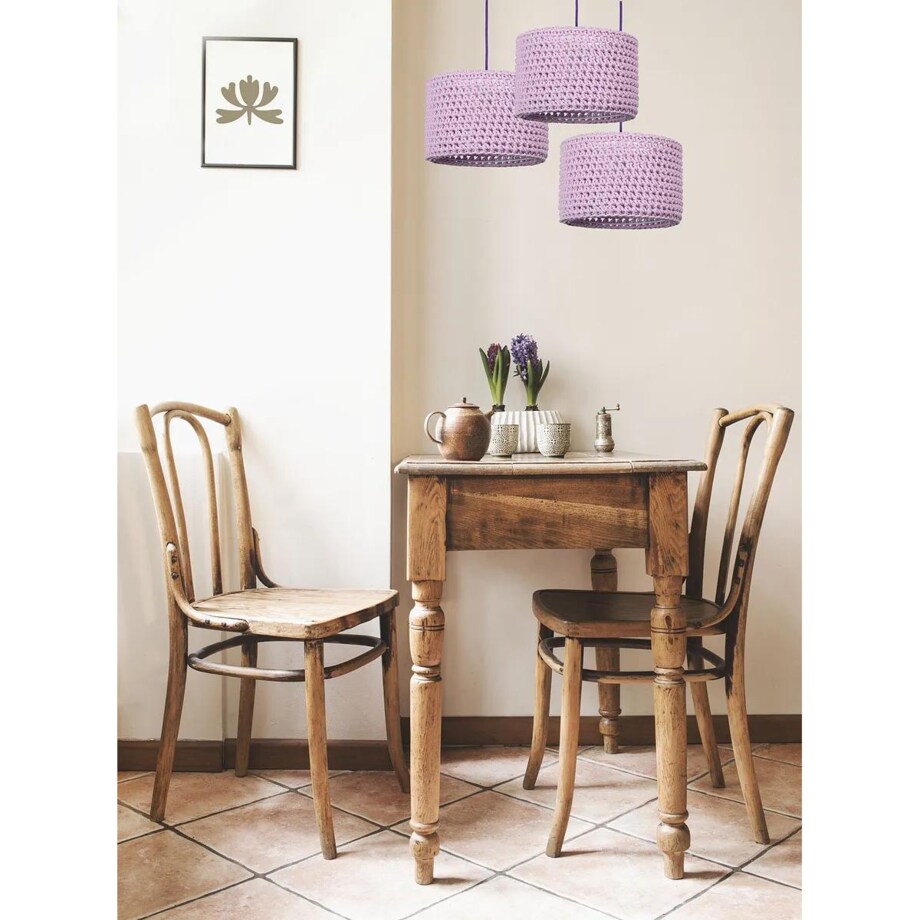 Lampa wisząca COTTON 25 fioletowa