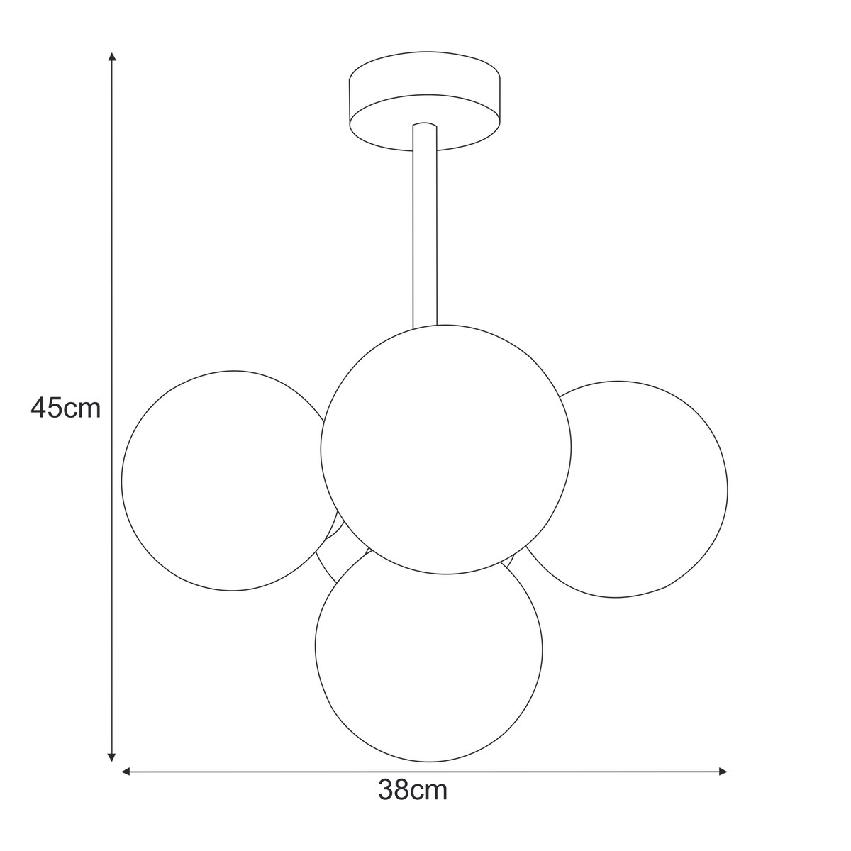 Lampa sufitowa K-5364 z serii MEGAN