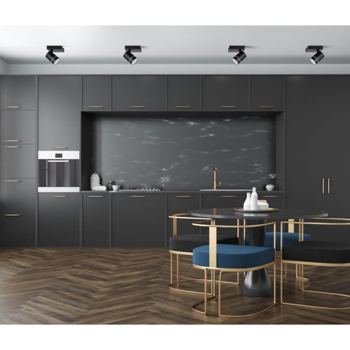 Kierunkowa lampa sufitowa Selma tuba LED 5W do holu czarna