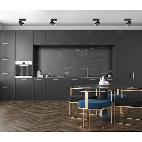 Kierunkowa lampa sufitowa Selma tuba LED 5W do holu czarna