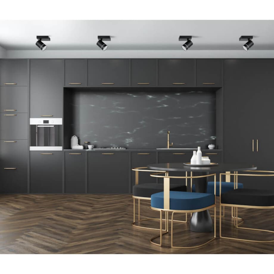 Kierunkowa lampa sufitowa Selma tuba LED 5W do holu czarna