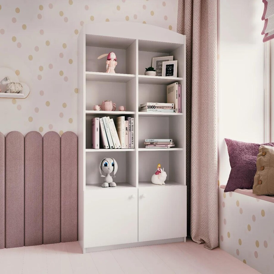 Regał BABY DREAMS biały podwójny