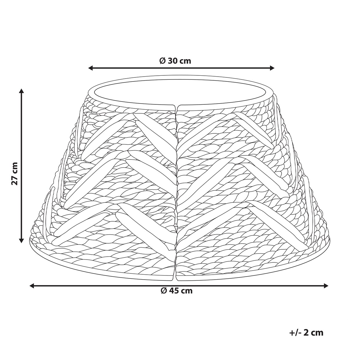 Osłonka pod choinkę FLATEYRI Hiacynt wodny Naturalny 45 cm