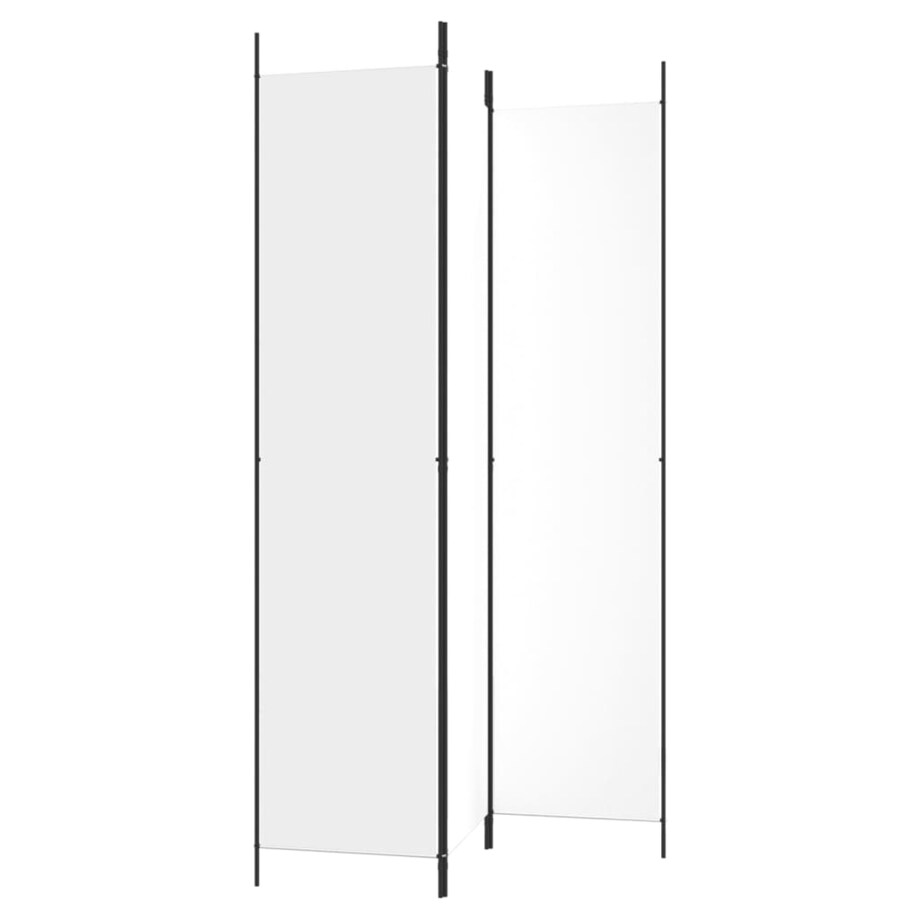 vidaXL Parawan 3-panelowy, biały, 150x220 cm, tkanina