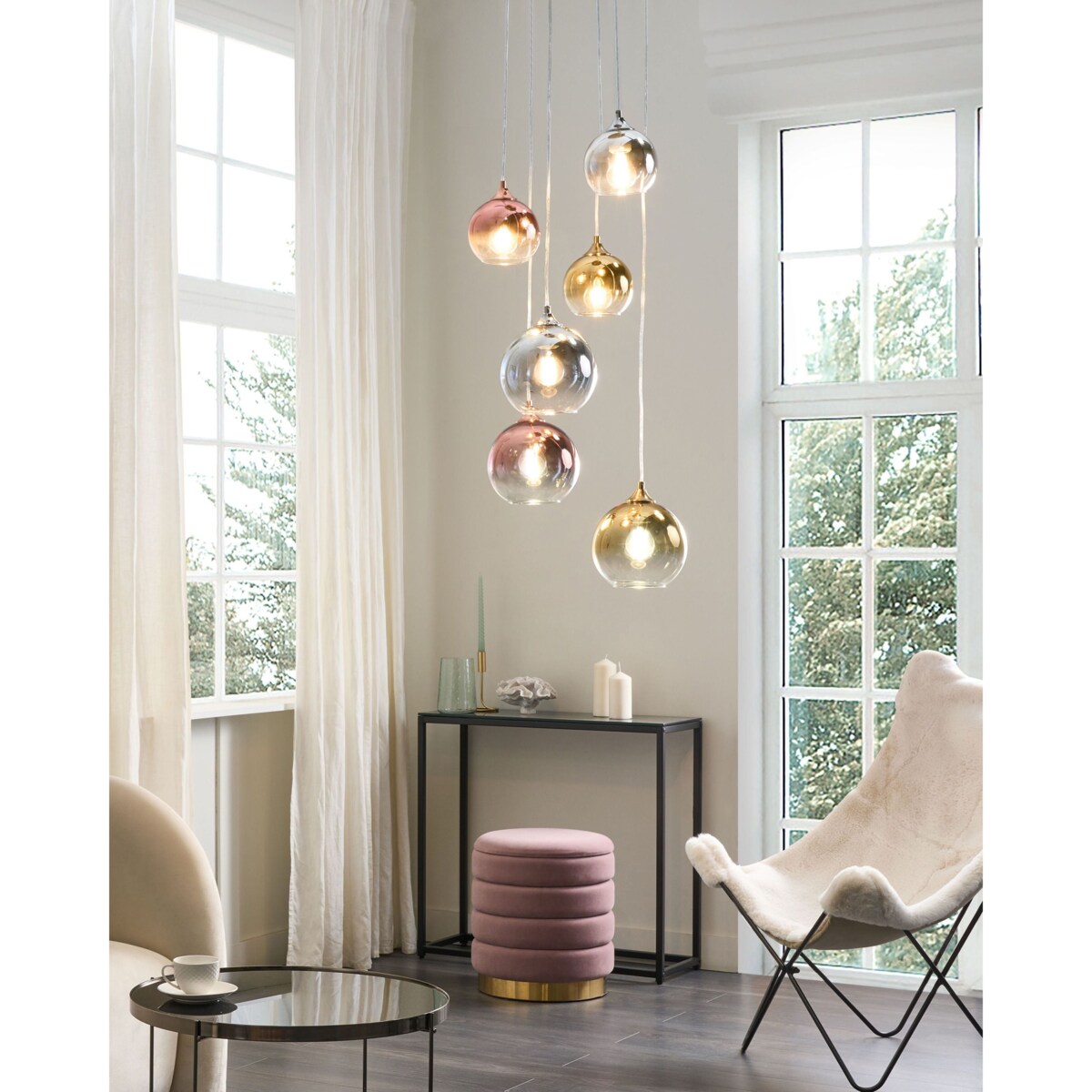 Lampa wisząca TOOMA Szkło Mosiężny