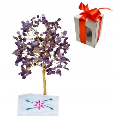 DUŻE Drzewko SZCZĘŚCIA z Kamieniami 320 W PUDEŁKU na prezent pamiątka dar