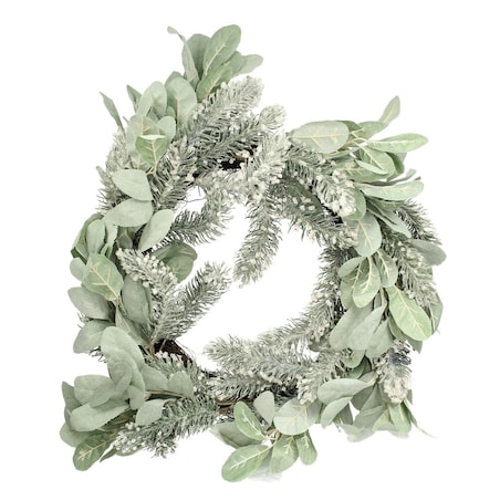 Wianek Ice Christmas ⌀50cm boże narodzenie, święta, świąteczne, biały-zielony-srebrny, 50 x 10 cm