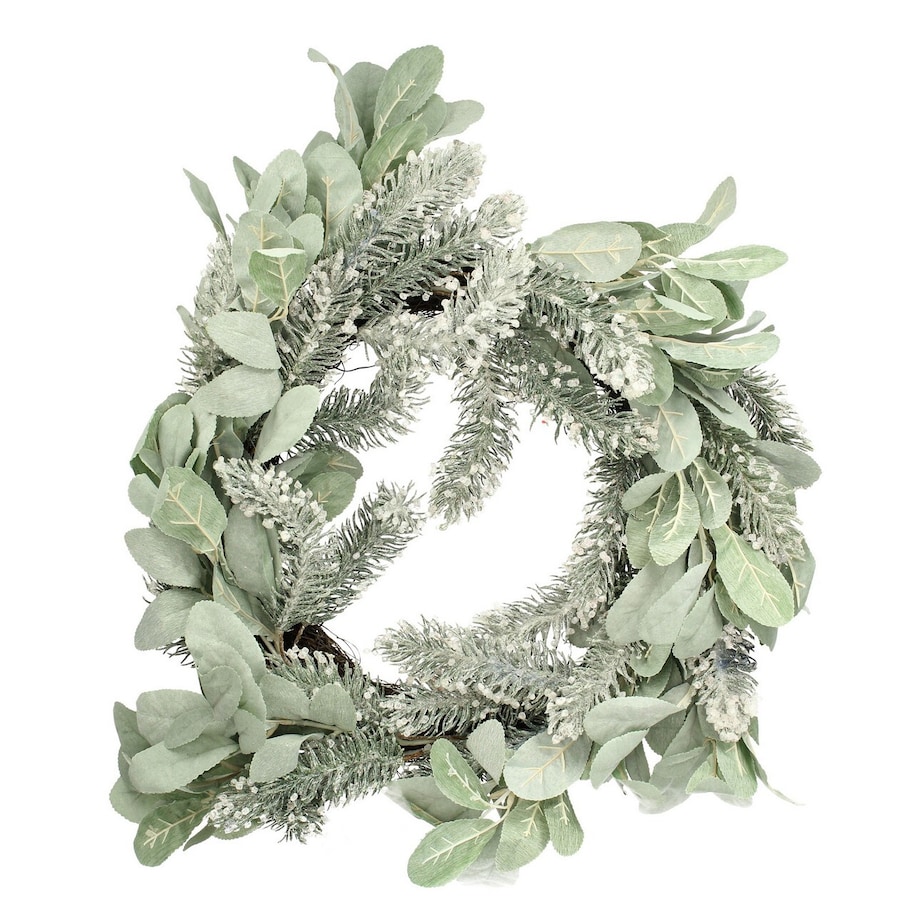 Wianek Ice Christmas ⌀50cm boże narodzenie, święta, świąteczne, biały-zielony-srebrny, 50 x 10 cm