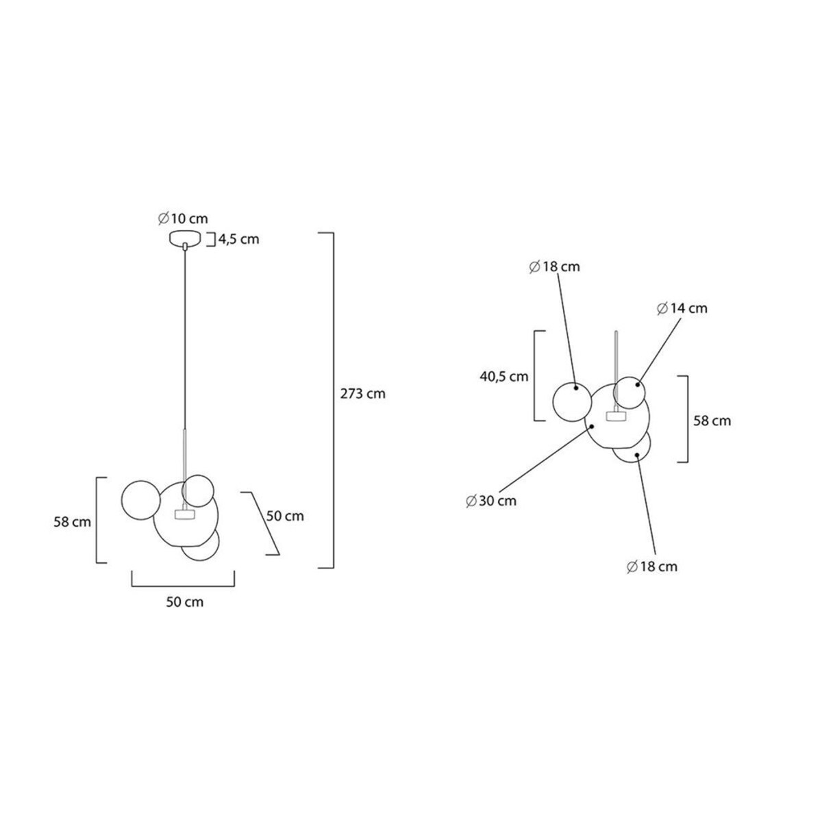 Wisząca lampa nowoczesna Capri LED 14W 3000K przezroczysta złota