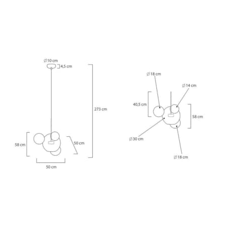 Wisząca lampa nowoczesna Capri LED 14W 3000K przezroczysta złota