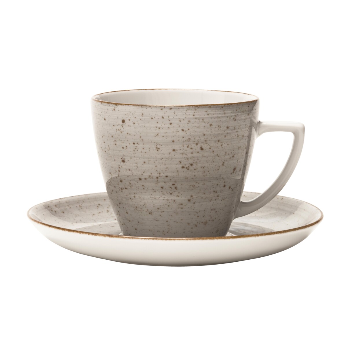 Filiżanka 350 ml ze spodkiem Beata, Dorota szara LB20 (6630Z)