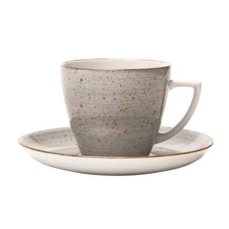 Filiżanka 350 ml ze spodkiem Beata, Dorota szara LB20 (6630Z)