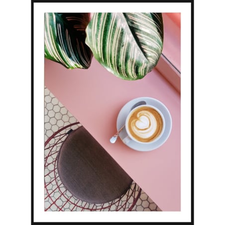 Poster Story, Plakat, Obraz - Różowa Kawiarnia, wymiary 70 x 100 cm