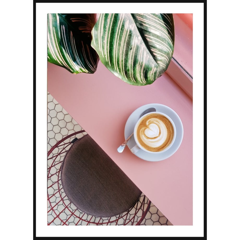 Poster Story, Plakat, Obraz - Różowa Kawiarnia, wymiary 70 x 100 cm