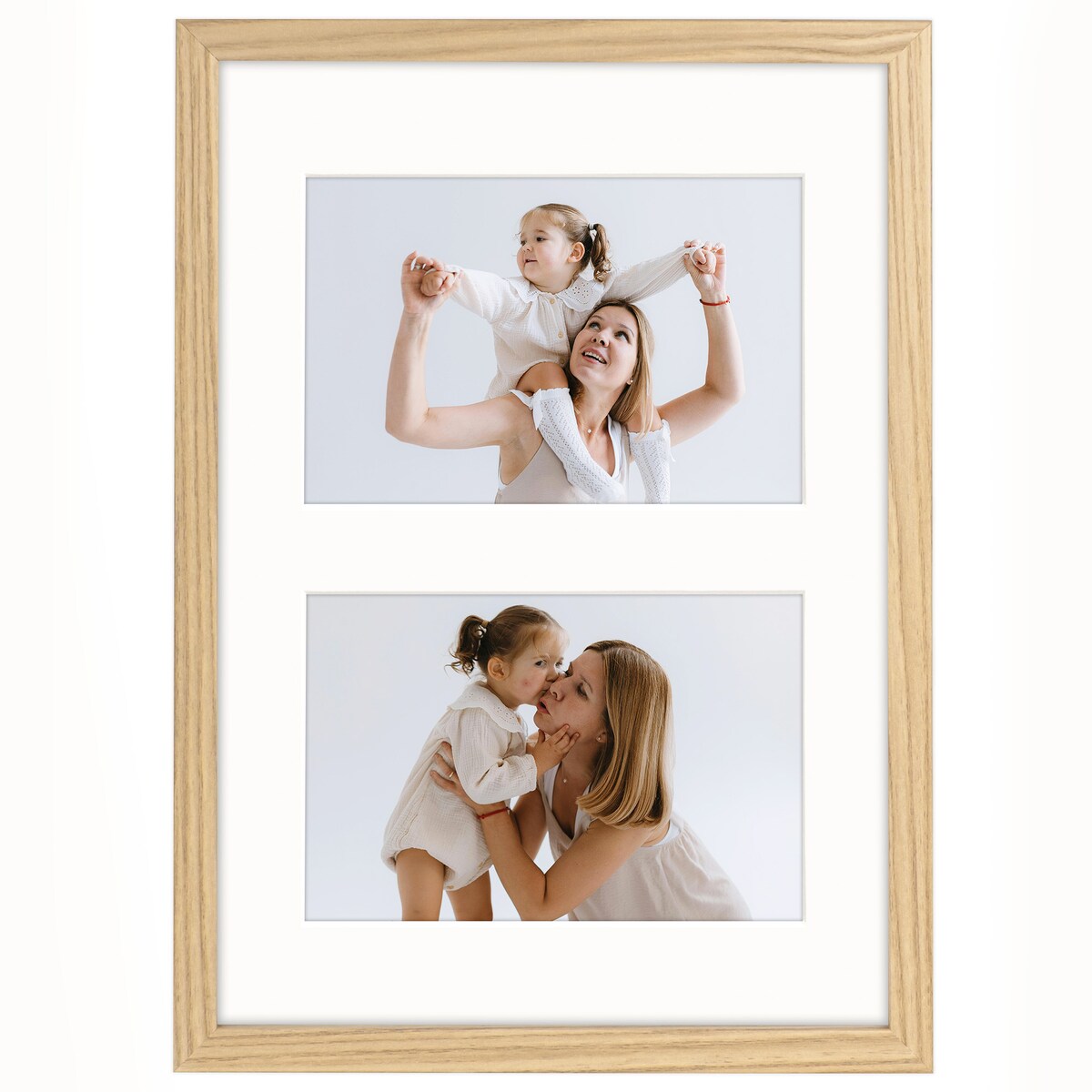 Ramka na 2 zdjęcia 10x15 cm foto galeria zdjęć multirama dębowa 21x30 cm FRAMAI