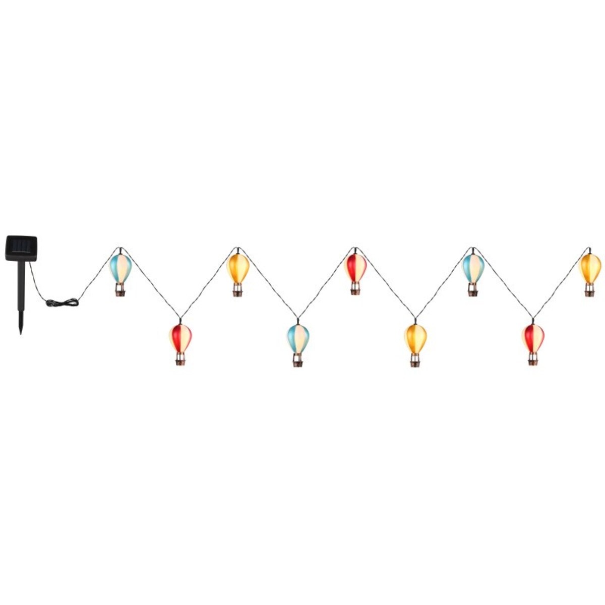 Lampki solarne LED Mini Balony Globo 36139-9, 9x0,06W, ciepłe światło 3000K, IP44, zewnętrzne, 390 cm