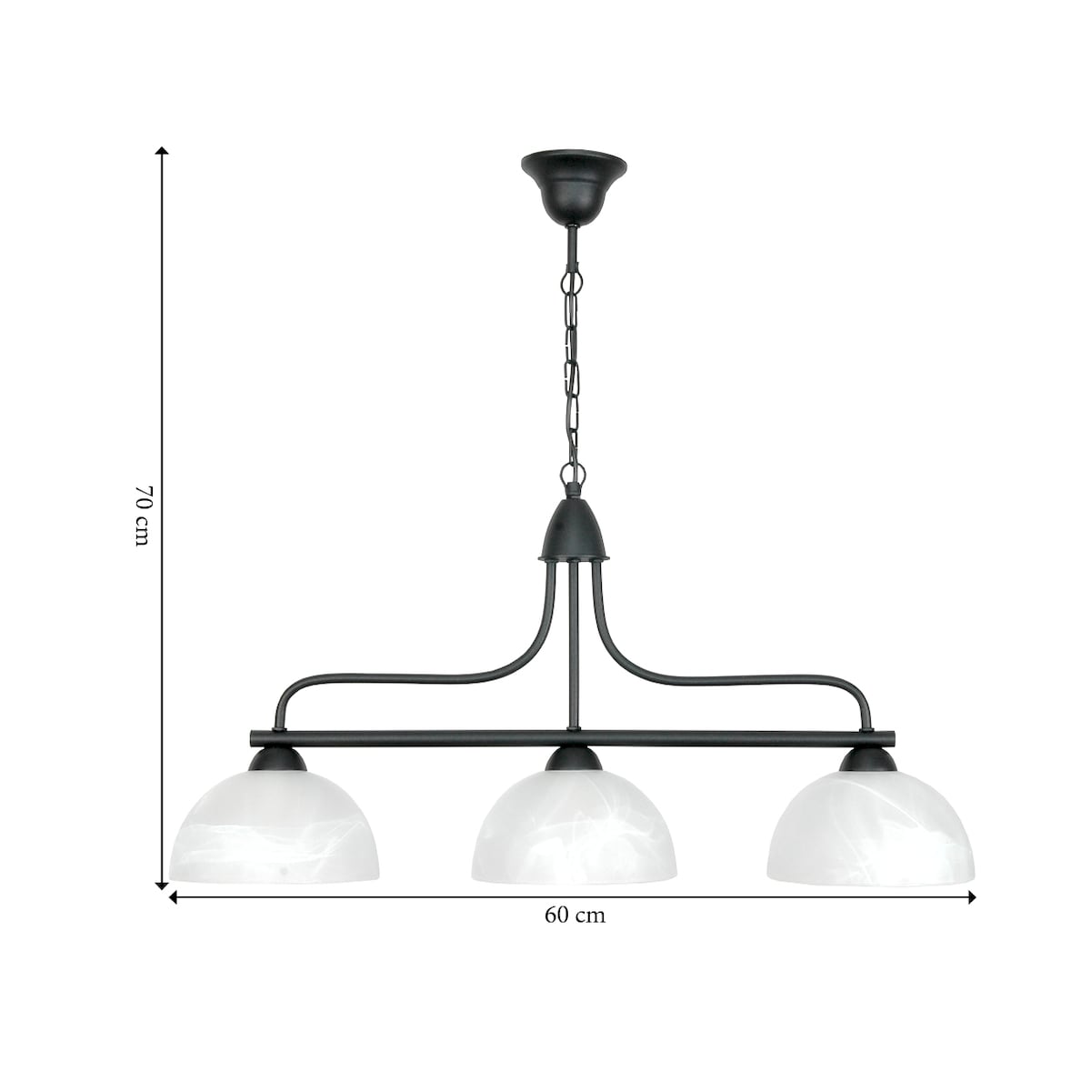czarna lampa wisząca nad stół edylit alabastrowe klosze