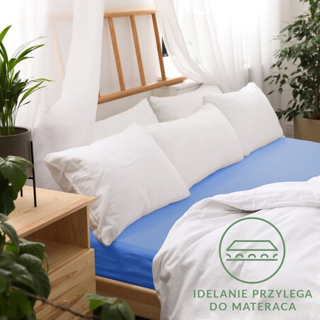 Prześcieradło jersey z gumką 200x220 kolor Chaber