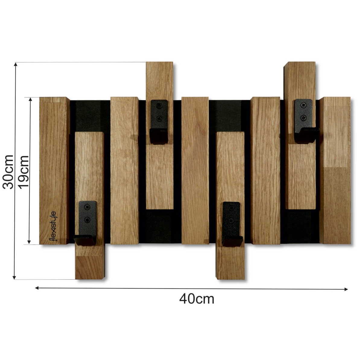 Wieszak ścienny na ubrania Lamele Mini 40cm