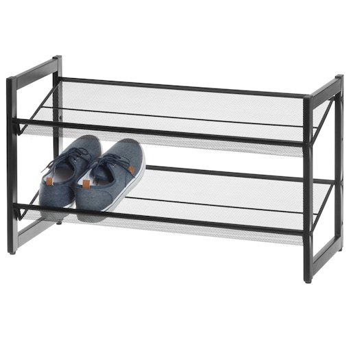 Metalowy stojak na buty MIMMI, 2 poziomy, 74 cm