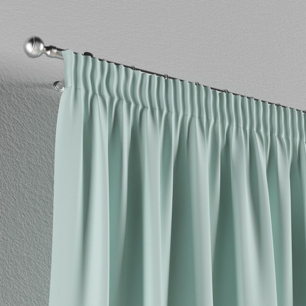 Zasłona na taśmie marszczącej 1 szt. 130x245 pastelowy błękit