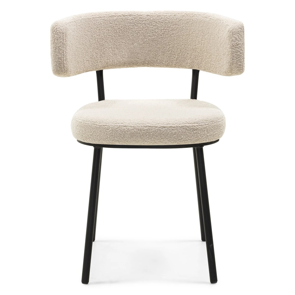 Krzesło IGUNIA-II 75x58x57 cm jasnobeżowe/czarne nóżki