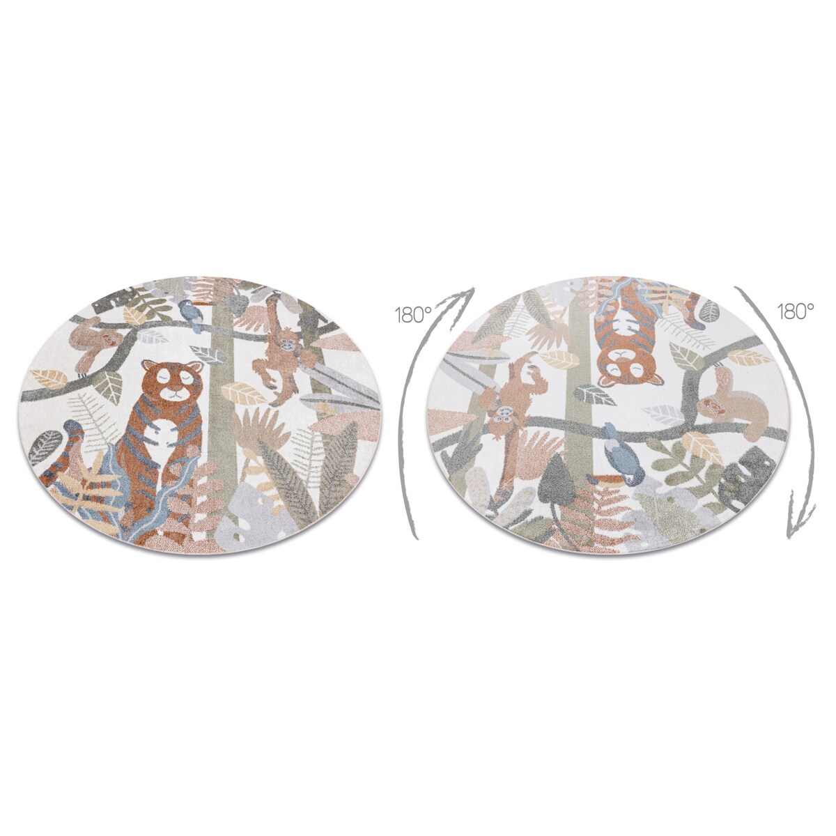 Dywan BONO 8426 koło Dżungla, dzikie koło 140 cm