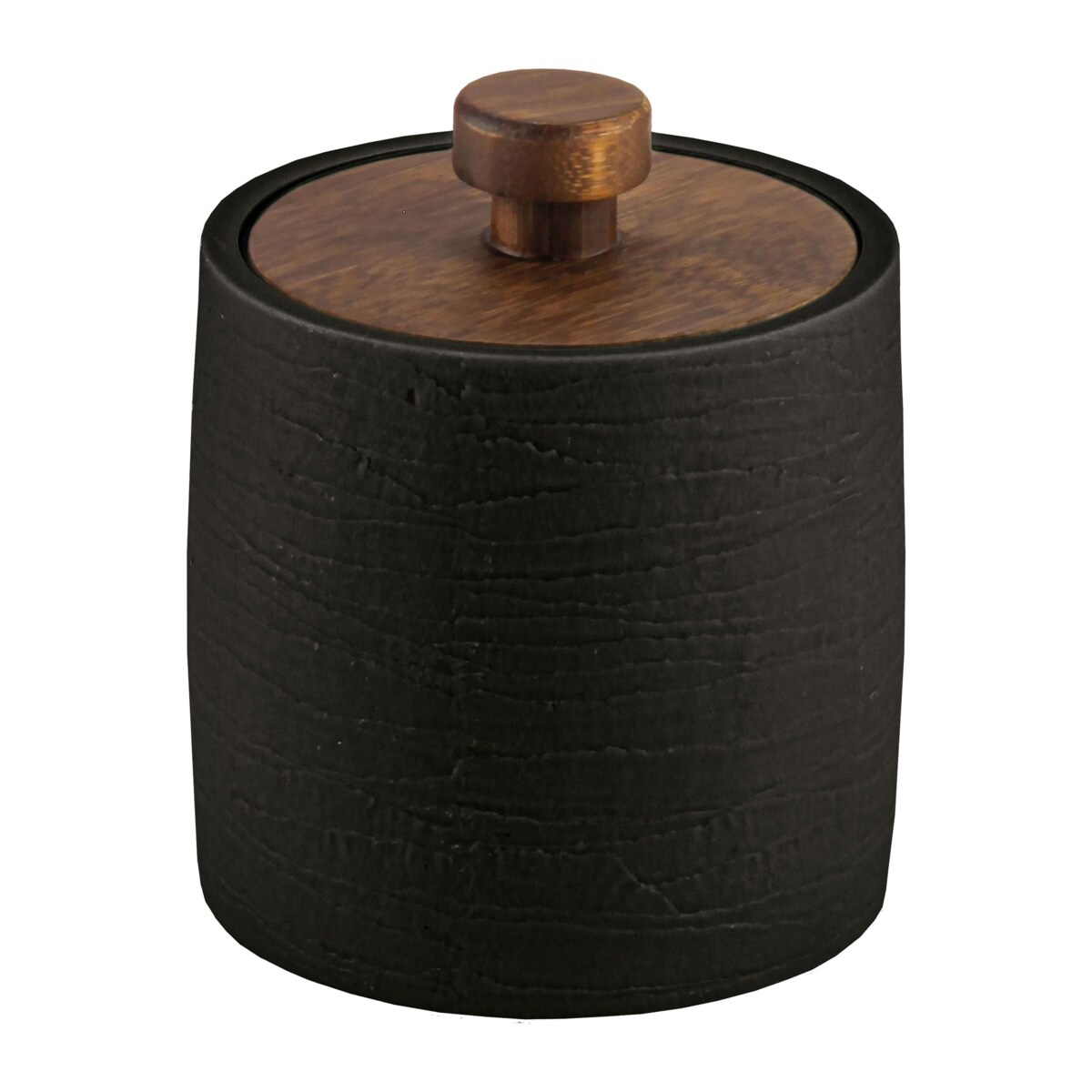 Kleine Wolke Harper Pojemnik na patyczki waciki lub drobne kosmetyki czarny matowy