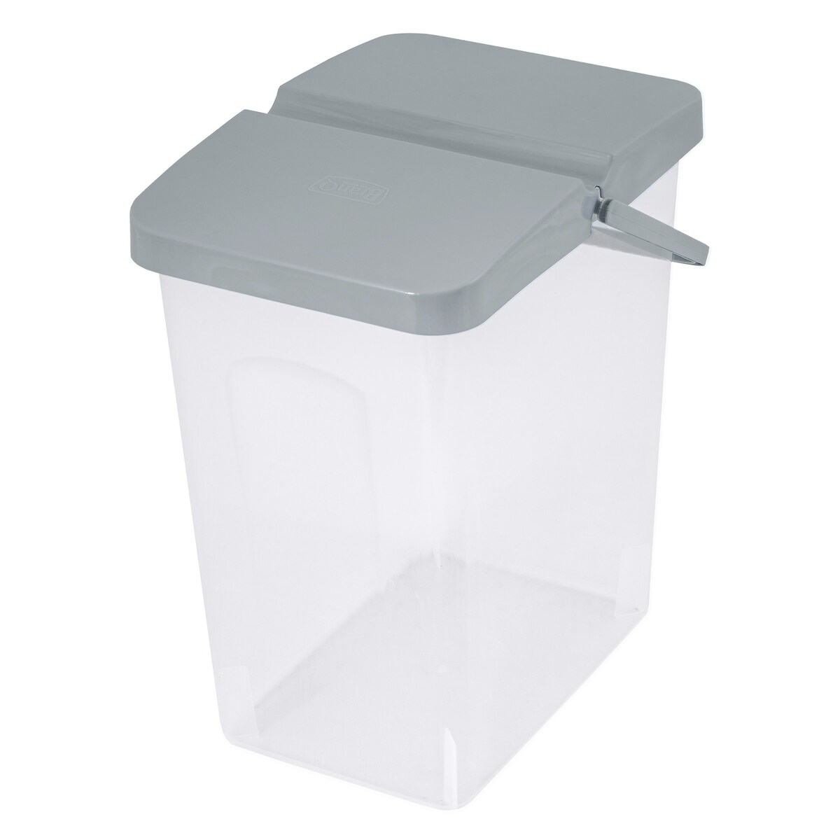 Pojemnik Plastikowy Na Karmę Proszek Z Klapą Pokrywką 10 L Szary