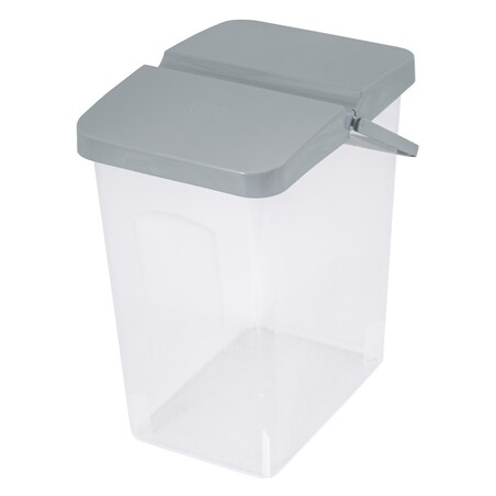 Pojemnik Plastikowy Na Karmę Proszek Z Klapą Pokrywką 10 L Szary
