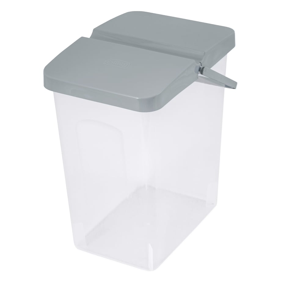 Pojemnik Plastikowy Na Karmę Proszek Z Klapą Pokrywką 10 L Szary